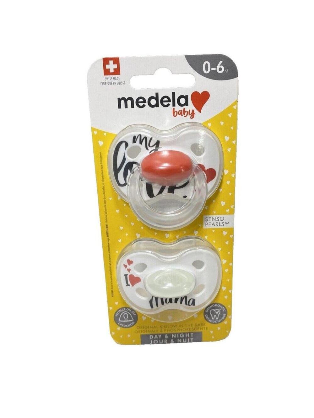 Baby Pacifiers, baby soothers 2 Pc new 0-6months Day And Nightmedela